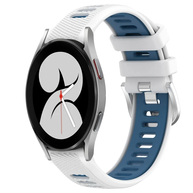 20mm Sports Two-Color Steel Buckle Silicone Watch Band