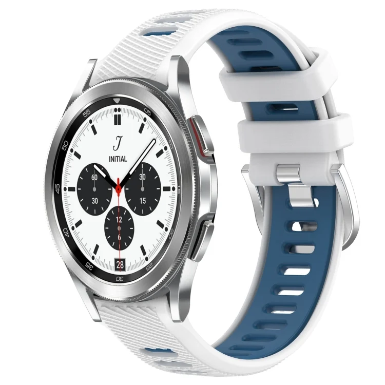 20mm Sports Two-Color Steel Buckle Silicone Watch Band