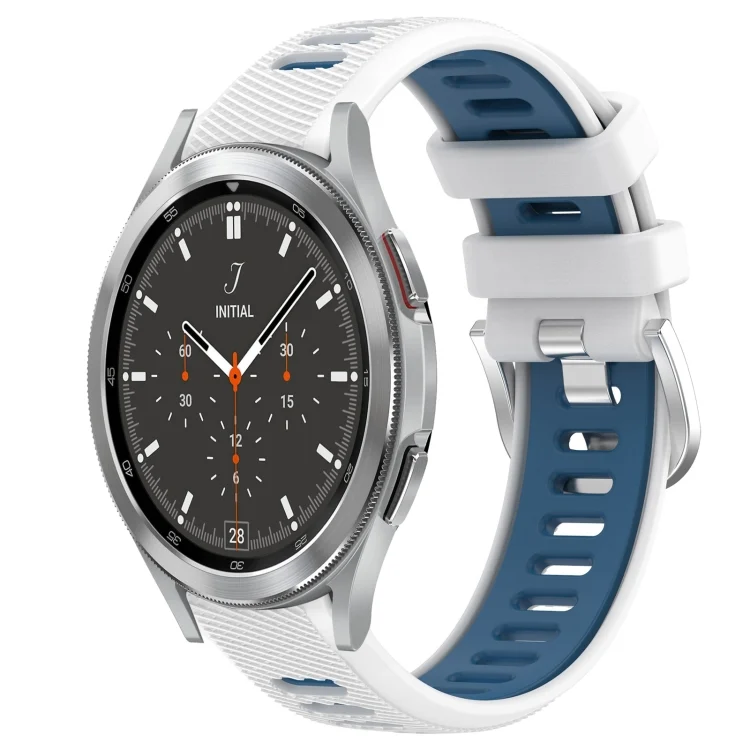 20mm Sports Two-Color Steel Buckle Silicone Watch Band