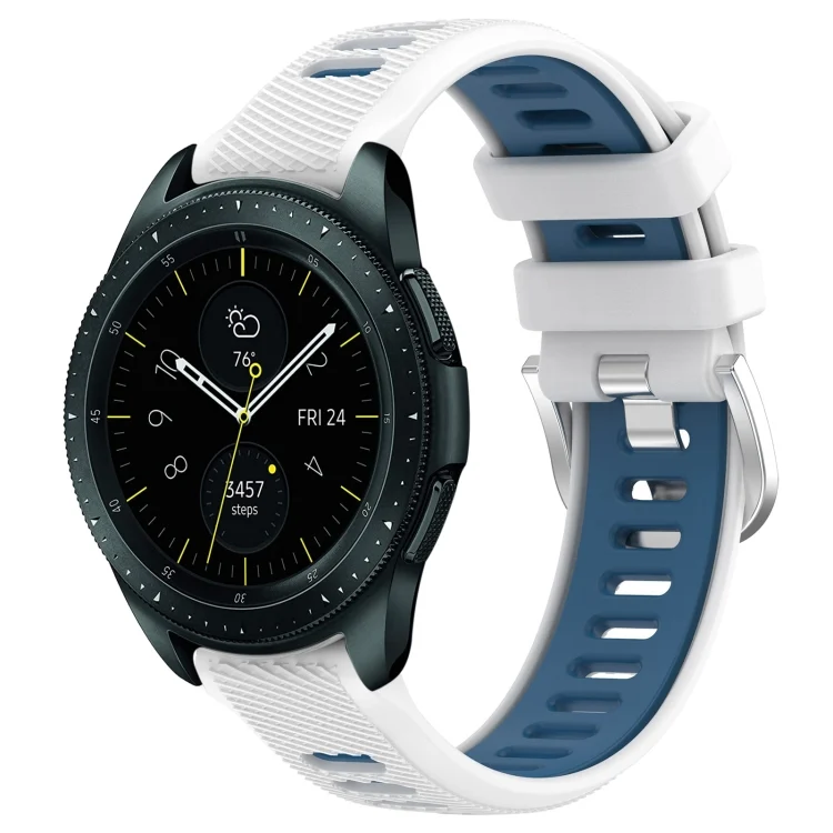 20mm Sports Two-Color Steel Buckle Silicone Watch Band
