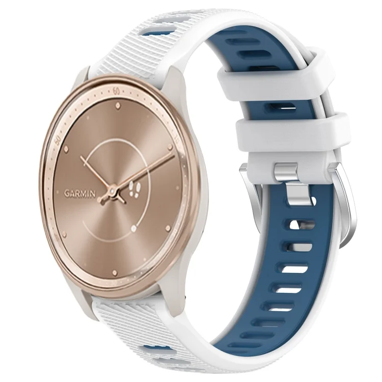 20mm Sports Two-Color Steel Buckle Silicone Watch Band