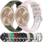 20mm Sports Two-Color Steel Buckle Silicone Watch Band - Image 2
