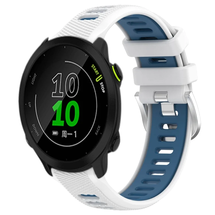 20mm Sports Two-Color Steel Buckle Silicone Watch Band