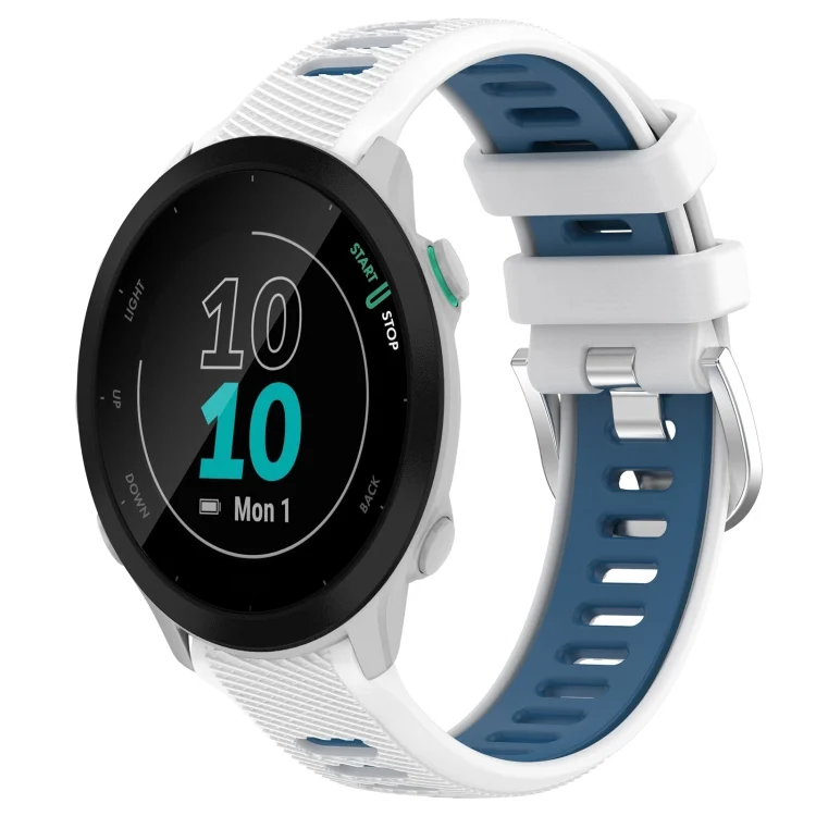 20mm Sports Two-Color Steel Buckle Silicone Watch Band