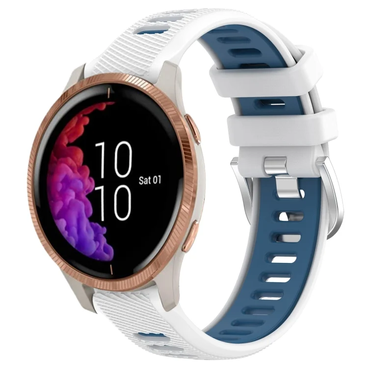 20mm Sports Two-Color Steel Buckle Silicone Watch Band