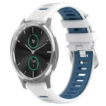 20mm Sports Two-Color Steel Buckle Silicone Watch Band