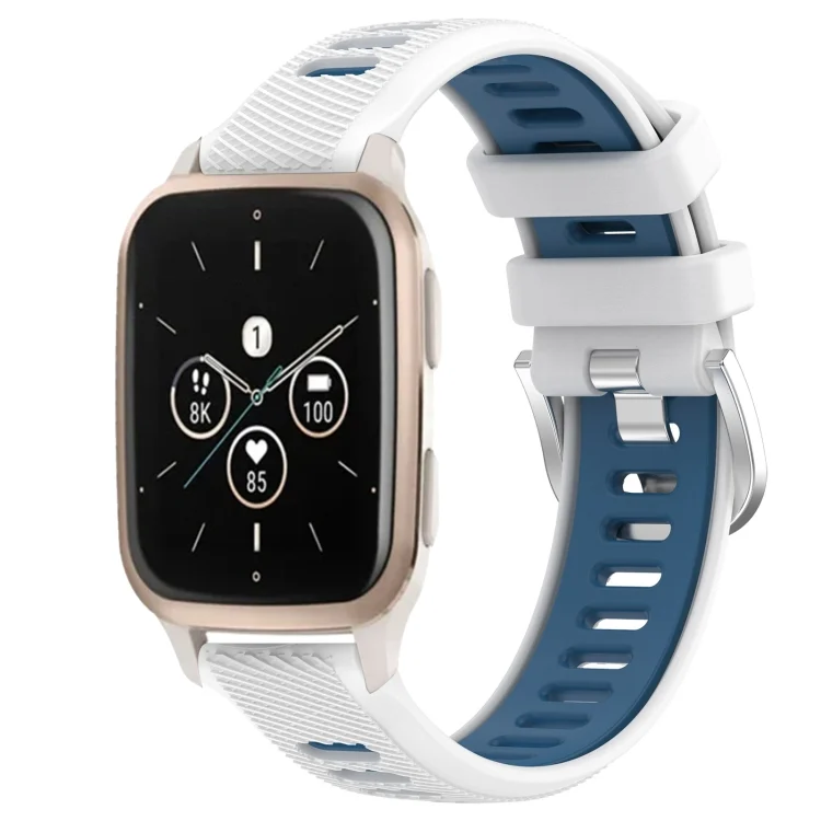 20mm Sports Two-Color Steel Buckle Silicone Watch Band