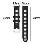 20mm Cross Texture Two Color Silicone Steel Buckle Watch Band - Image 7