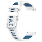 20mm Cross Texture Two Color Silicone Steel Buckle Watch Band - Image 8