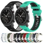 20mm Cross Texture Two Color Silicone Steel Buckle Watch Band - Image 2