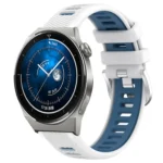 20mm Sports Two-Color Steel Buckle Silicone Watch Band