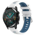 20mm Sports Two-Color Steel Buckle Silicone Watch Band