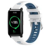 20mm Sports Two-Color Steel Buckle Silicone Watch Band
