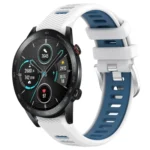 20mm Sports Two-Color Steel Buckle Silicone Watch Band