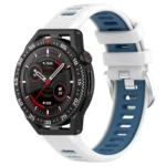 22mm Sports Two-Color Steel Buckle Silicone Watch Band