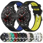 22mm Sports Two-Color Steel Buckle Silicone Watch Band - Image 2