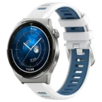 22mm Sports Two-Color Steel Buckle Silicone Watch Band