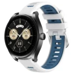 22mm Sports Two-Color Steel Buckle Silicone Watch Band