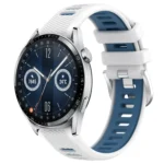 22mm Sports Two-Color Steel Buckle Silicone Watch Band
