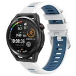 22mm Sports Two-Color Steel Buckle Silicone Watch Band