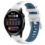 22mm Sports Two-Color Steel Buckle Silicone Watch Band