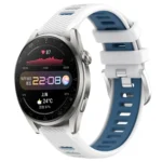 22mm Sports Two-Color Steel Buckle Silicone Watch Band