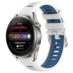 22mm Sports Two-Color Steel Buckle Silicone Watch Band