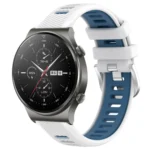 22mm Sports Two-Color Steel Buckle Silicone Watch Band