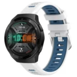 22mm Sports Two-Color Steel Buckle Silicone Watch Band