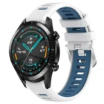 22mm Sports Two-Color Steel Buckle Silicone Watch Band