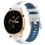 22mm Sports Two-Color Steel Buckle Silicone Watch Band