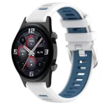 22mm Sports Two-Color Steel Buckle Silicone Watch Band