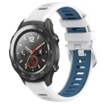 22mm Sports Two-Color Steel Buckle Silicone Watch Band