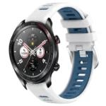22mm Sports Two-Color Steel Buckle Silicone Watch Band