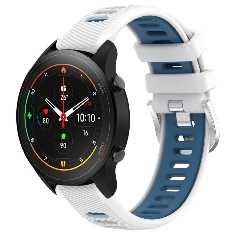 22mm Sports Two-Color Steel Buckle Silicone Watch Band