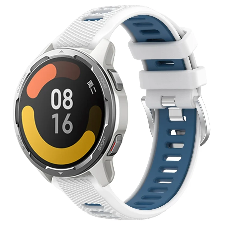 22mm Sports Two-Color Steel Buckle Silicone Watch Band