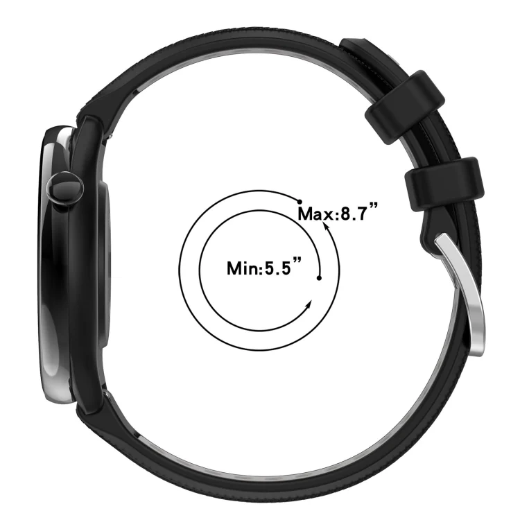 SYA002190401_B3.webp 22mm Cross Texture Two Color Silicone Steel Buckle Watch Band - Image 4