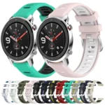 22mm Cross Texture Two Color Silicone Steel Buckle Watch Band - Image 2