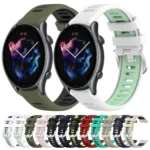 22mm Cross Texture Two Color Silicone Steel Buckle Watch Band - Image 2