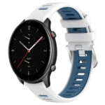 22mm Cross Texture Two Color Silicone Steel Buckle Watch Band