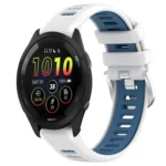 22mm Sports Two-Color Steel Buckle Silicone Watch Band