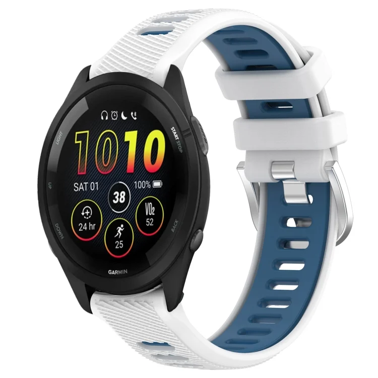22mm Sports Two-Color Steel Buckle Silicone Watch Band