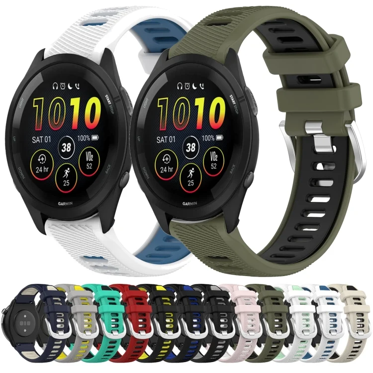 SYA002190501_B1.webp 22mm Sports Two-Color Steel Buckle Silicone Watch Band - Image 2