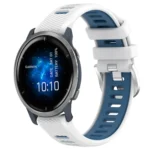 22mm Sports Two-Color Steel Buckle Silicone Watch Band