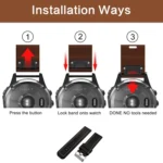 26mm Sewing Leather Steel Buckle Watch Band - Image 5