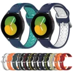 20mm Breathable Two-Color Silicone Watch Band - Image 2