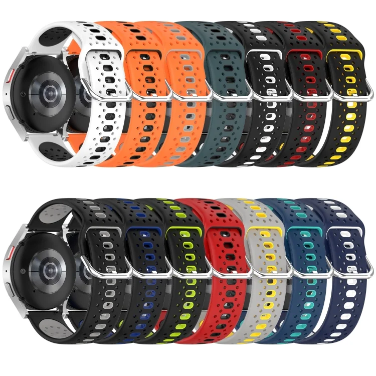 SYA0022100_B2.webp 20mm Breathable Two-Color Silicone Watch Band - Image 3