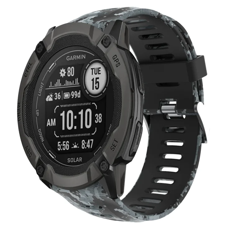 26mm Camouflage Printed Silicone Watch Band