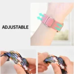 For Xiaomi Mi Band 8 ENKAY Hat-Prince 2 in 1 Set Full Coverage Screen Protector + Elastic Braided Nylon Watch Band - Image 5