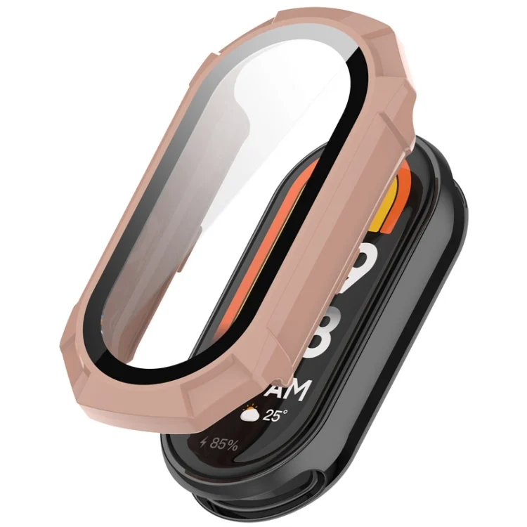 For Xiaomi Mi Band 8 ENKAY Hat-Prince Full Coverage PC Frame + Tempered Glass Film Watch Case